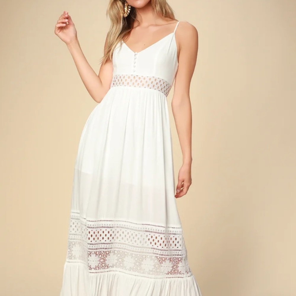 NWT. Jack by BB Dakota Sleeveless maxi dress, Eyelet lace Maxi dress, Romantic!